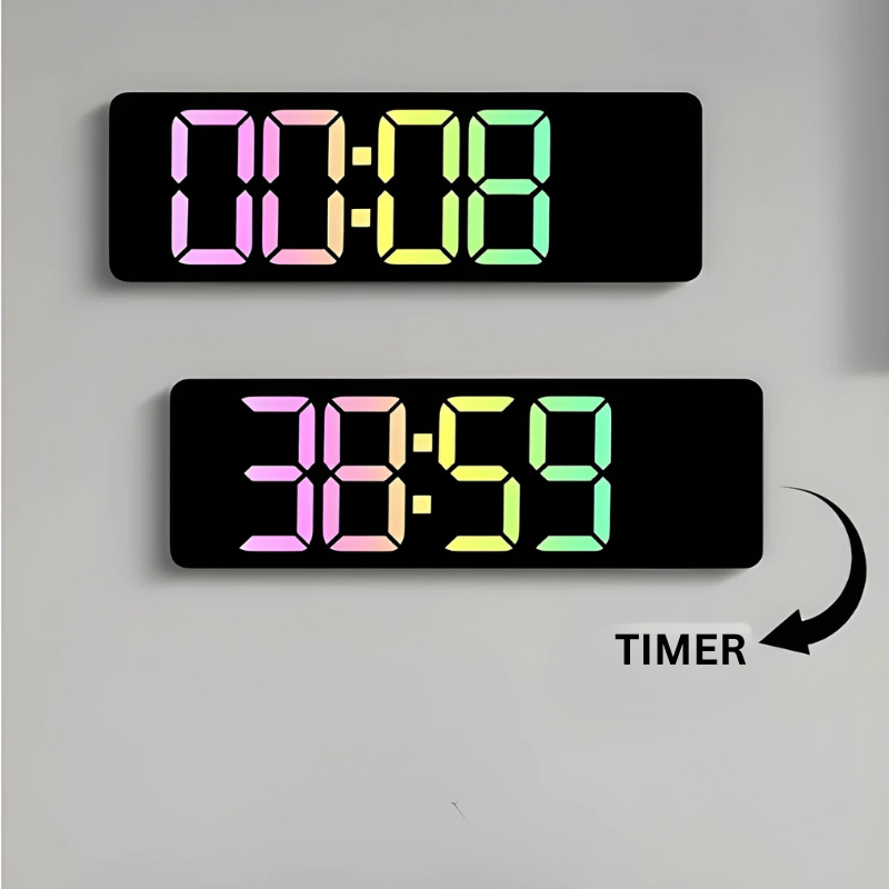 Globetrek° DigitalClock: Grand LED-Ecran Affichage Horloge Numérique