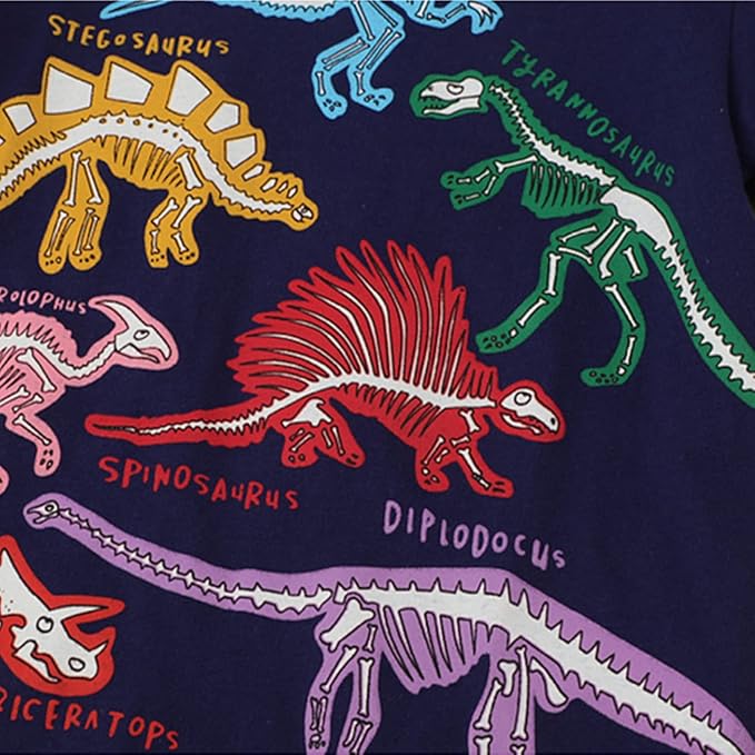 Icone™ DinoShirt: T-shirt Dinosaure Phosphorescent Pour Enfant