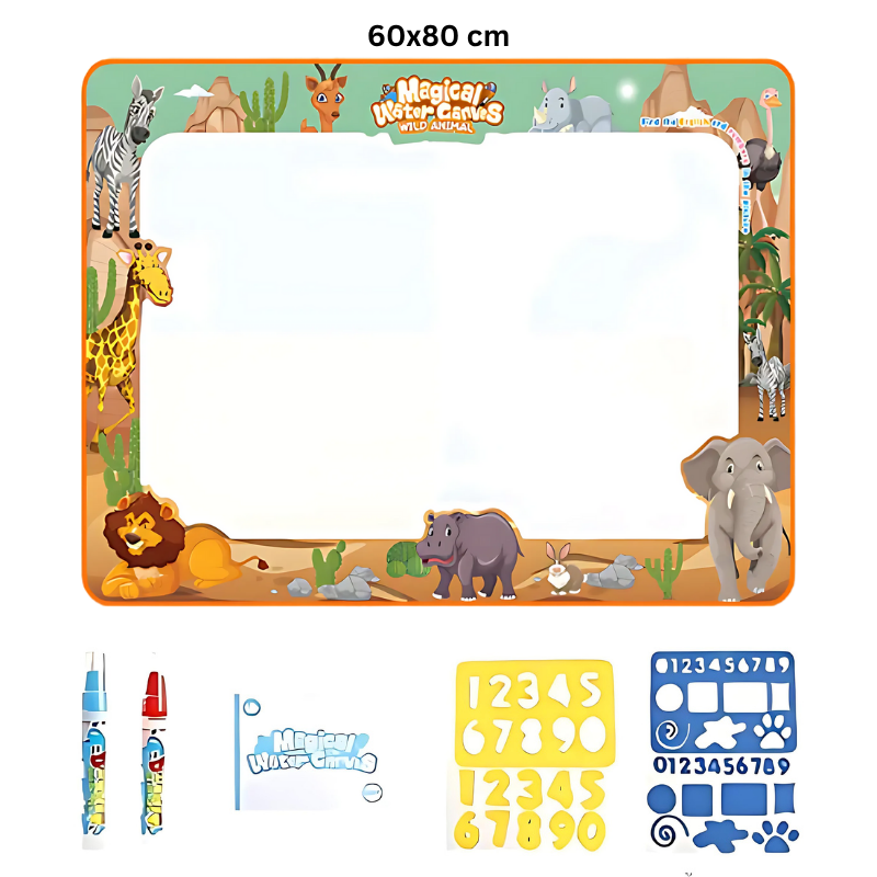 Kletshuts™ WaterCanvas: Ensemble Réutilisable Toile Doodle D’Eau Pour Enfants
