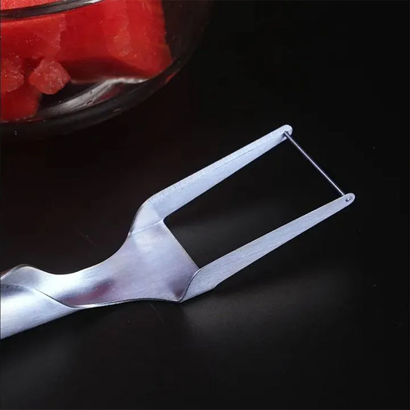Globetrek° FruitCutter: Fourchette Et Coupe-Fruit Multifonction 2 en 1