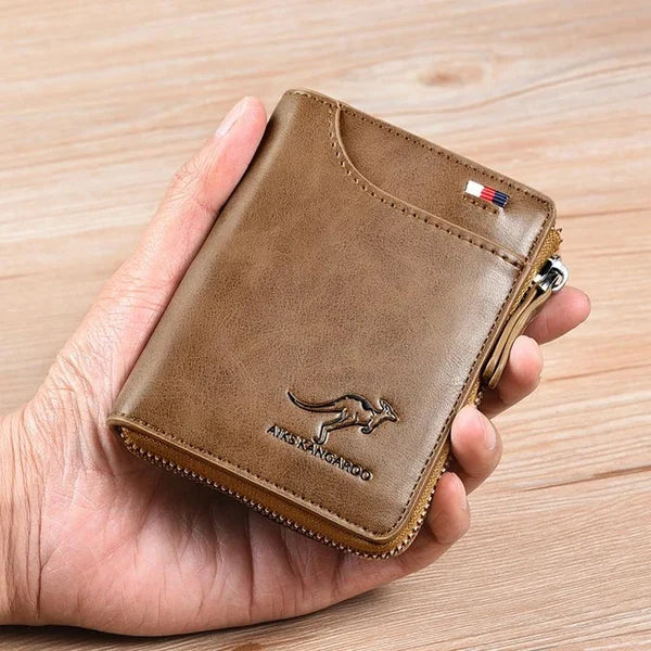 Icone™ ZippyWallet: Portefeuille En Cuir Zippé Pour Homme Avec Protection RFID
