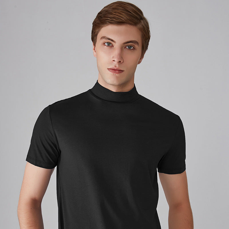 Icone™ FitShirt 1+1 GRATUIT: Des Hommes Slim Fit Elevé Cou Décontracté Chemise
