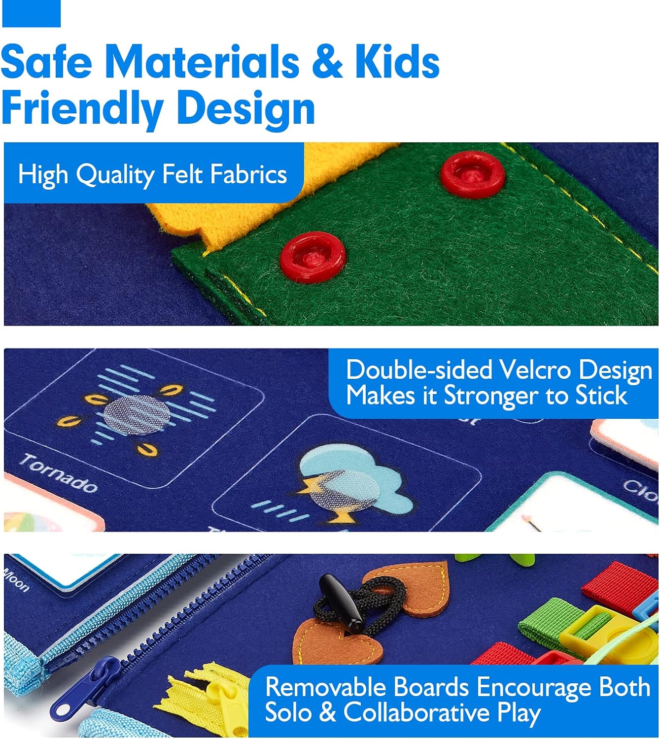 Kletshuts™ BusyBoard: Sensoriel Compétences Motrices Fines Montessori Éducatif Tableau D'Activités