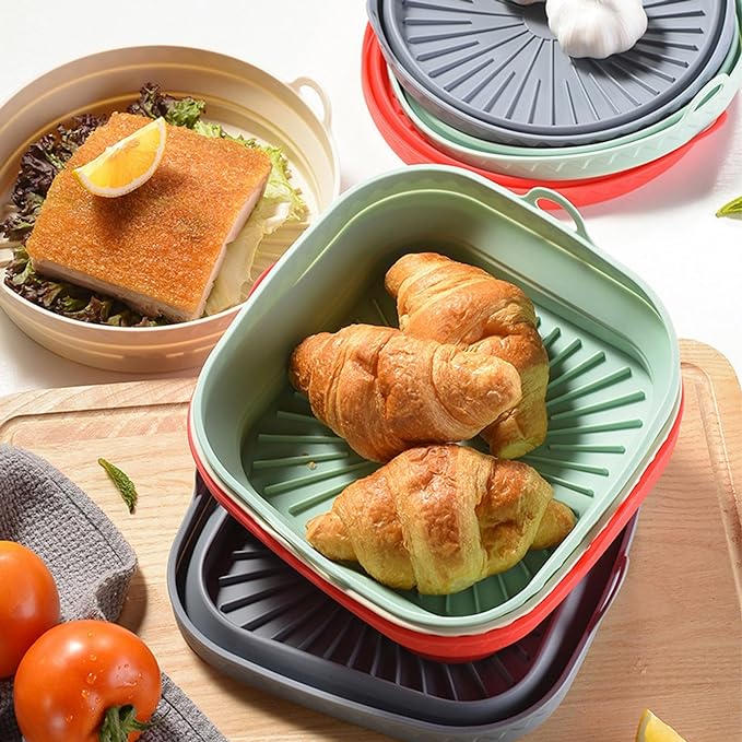 Globetrek° SiliconePan 1+1 GRATUIT: Réutilisable Air Friteuse Silicone Poêle