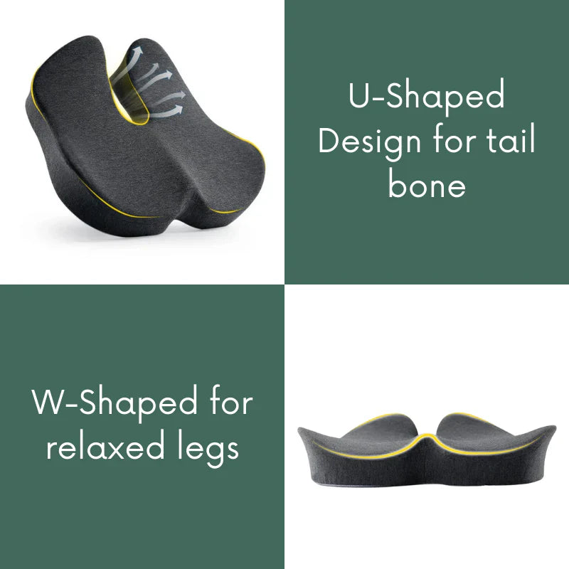 SeatRelief – Coussin De Siège En Mousse À Mémoire De Forme Pour Le Soulagement Du Coccyx