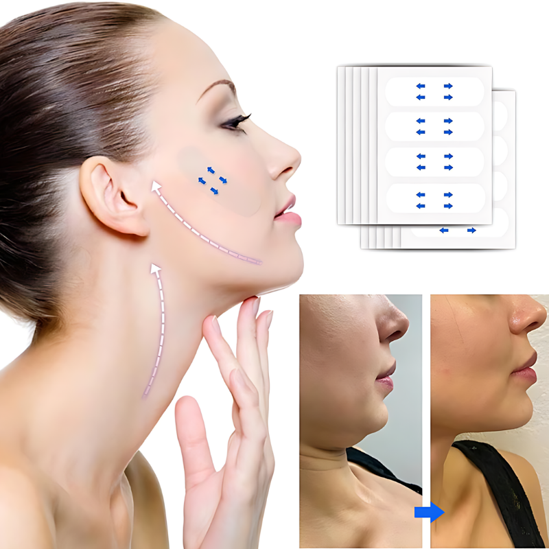 LiftTape 60+60  GRATUIT: Visage Et Menton Lifting Et Raffermissant Ruban