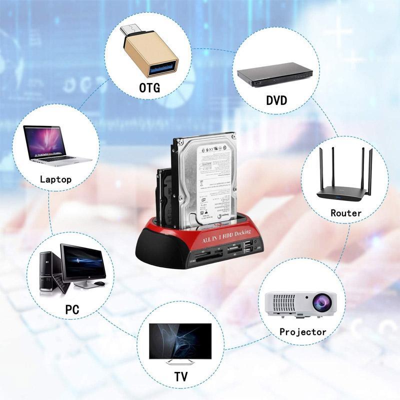 DataDock - Multifonction Disque Dur Lecteur De Carte Station D'Accueil