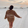 Icone™ DearHoodie: Sweat A Capuche Avec Message Imprimé A L'avant Et A L'arrière