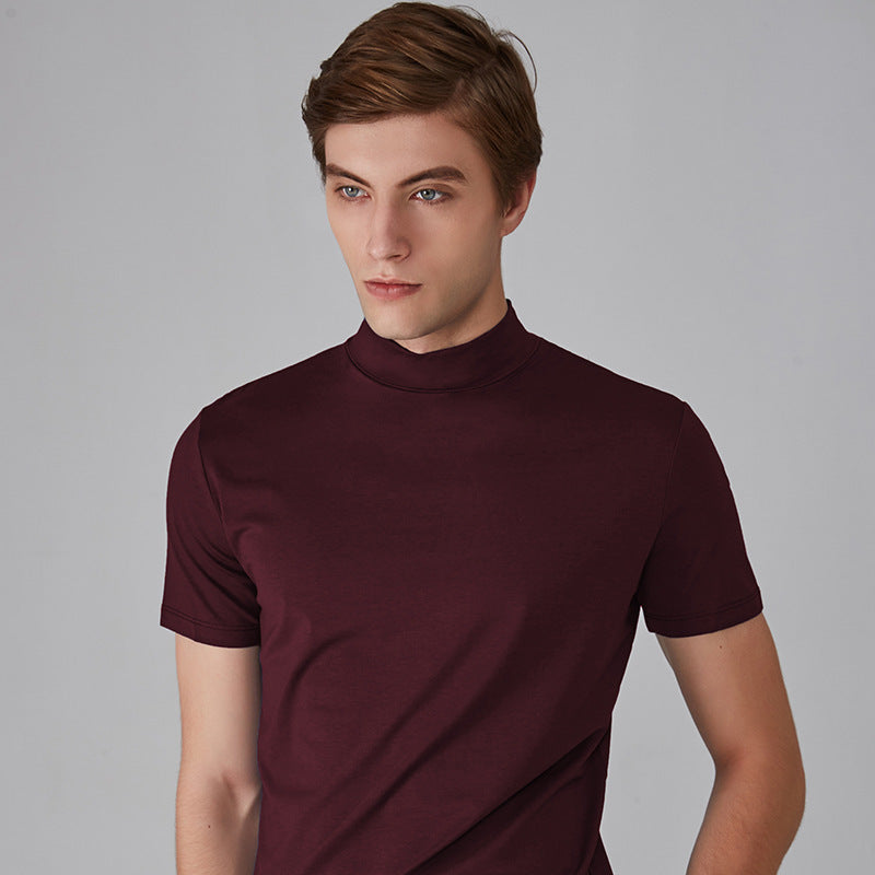 Icone™ FitShirt 1+1 GRATUIT: Des Hommes Slim Fit Elevé Cou Décontracté Chemise