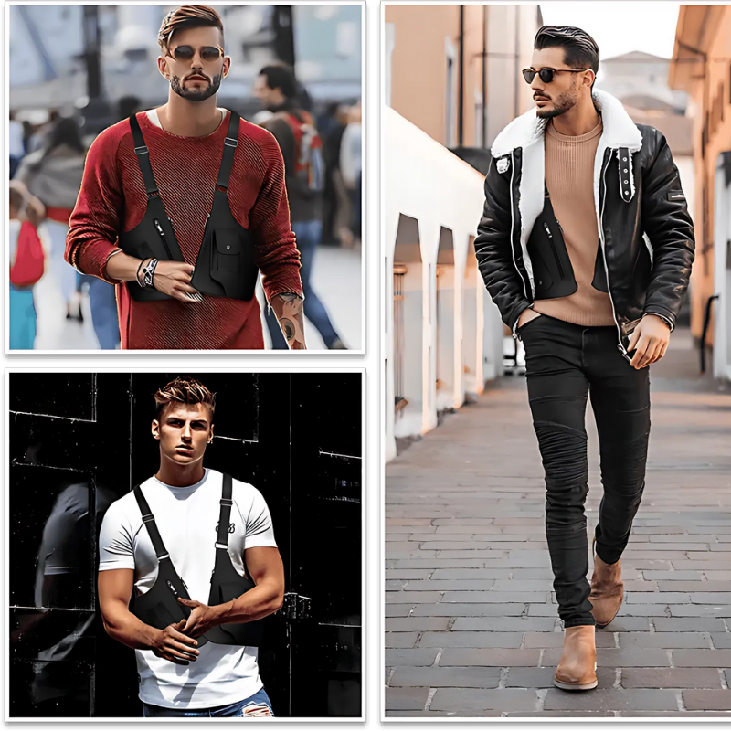 Icone™ SafetyBag: Sécuriser Croix Epaule Sécurité Sac Pour Les Hommes Et Les Femmes