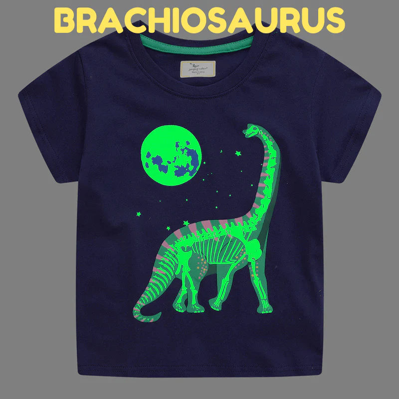 Icone™ DinoShirt: T-shirt Dinosaure Phosphorescent Pour Enfant