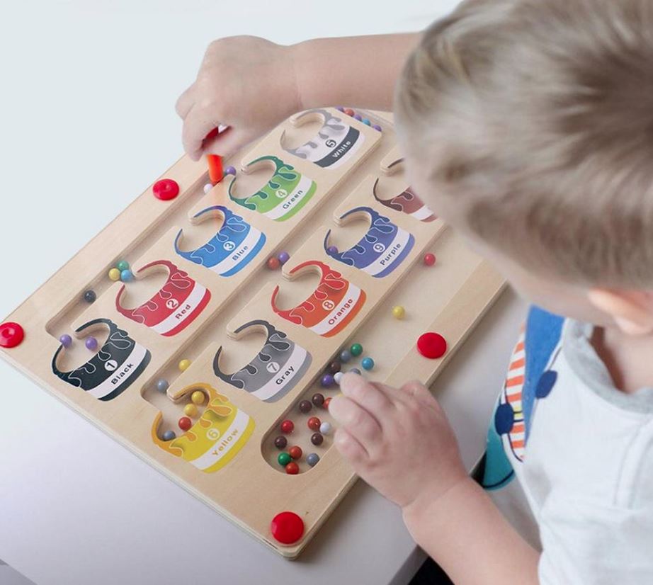 Kletshuts™ MagneticMaze - Jouet Labyrinthe De Couleurs Et De Chiffres