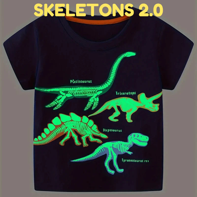 Icone™ DinoShirt: T-shirt Dinosaure Phosphorescent Pour Enfant