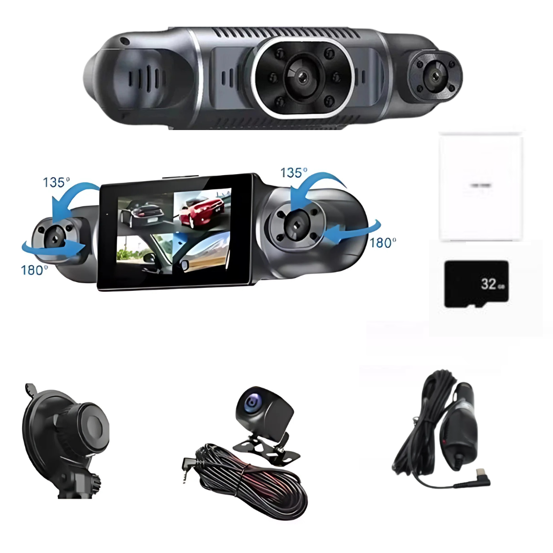 CarRecorder - Haute Définition 4 Angles De Caméra Wi-Fi Enregistreur Voiture