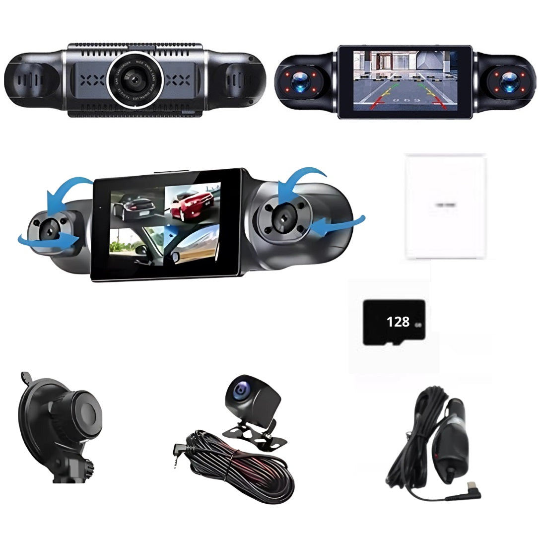 CarRecorder - Haute Définition 4 Angles De Caméra Wi-Fi Enregistreur Voiture