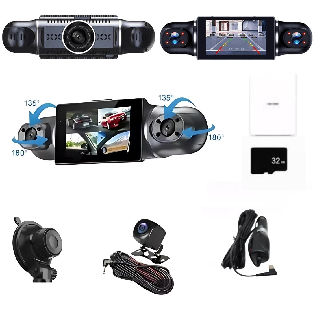 CarRecorder - Haute Définition 4 Angles De Caméra Wi-Fi Enregistreur Voiture