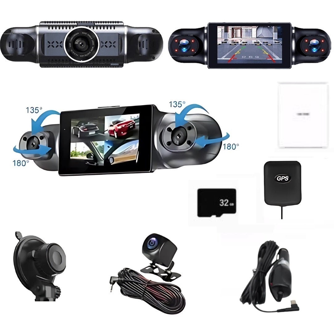 CarRecorder - Haute Définition 4 Angles De Caméra Wi-Fi Enregistreur Voiture