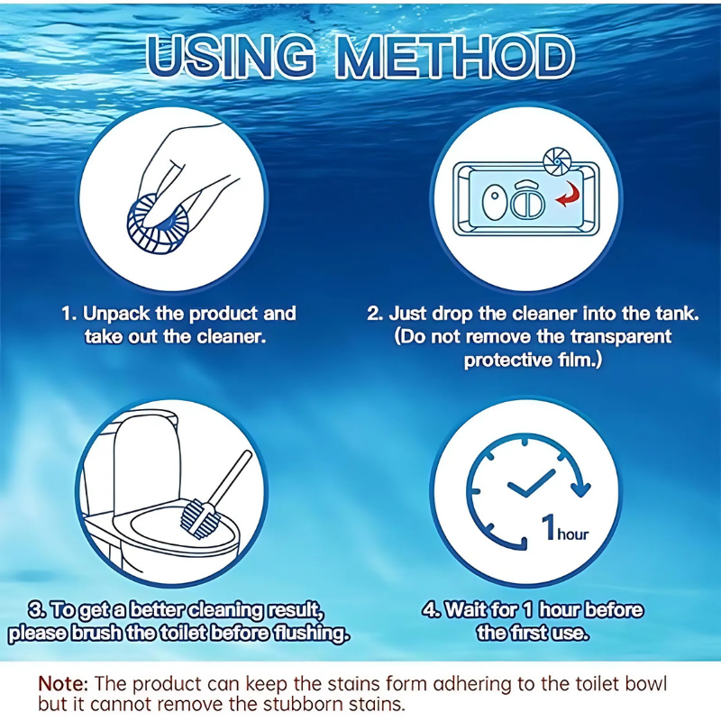 Cleaner Pro° ToiletTablets: Nettoyant Automatique À Insérer Dans La Cuvette Des Toilettes Comprimés