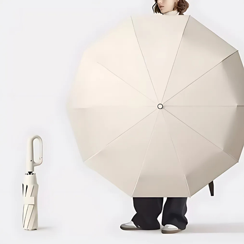 FoldingUmbrella: Automatique 20 Os Boucle À Anneau  Poignée Parapluie Pliable