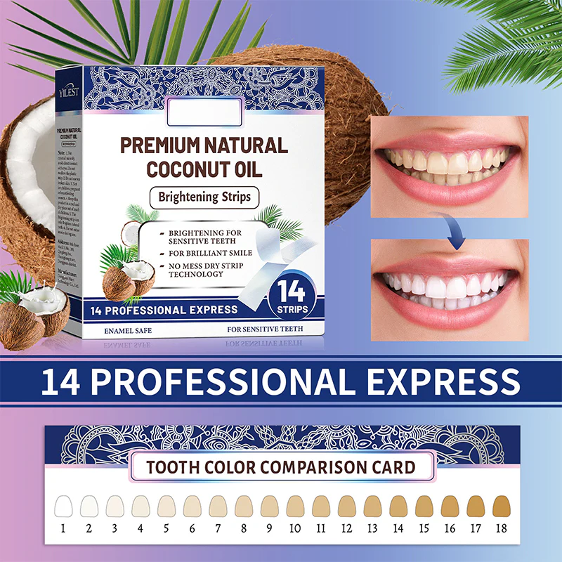 TeethStrip: TeethStrip: Naturelles À La Noix De Coco Blanchiment Et Éclaircissement Des Dents Bandes