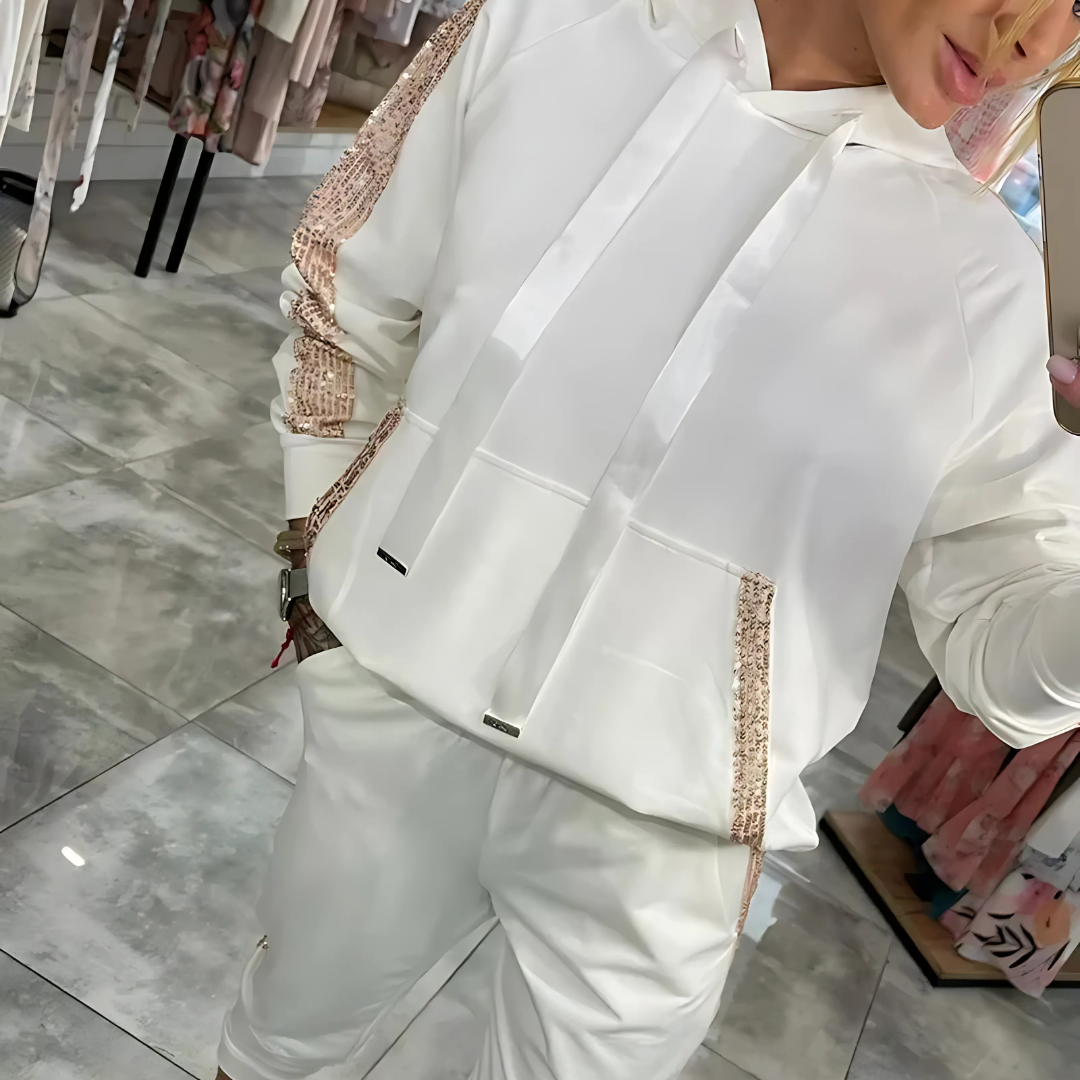 Icone™ SparklySet: Ensemble Sweat À Capuche Et Veste Confortable Et Scintillant