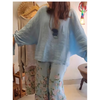 Icone™ LooseSet - Ensemble Blouse Ample À Manches Longues Et Pantalon À Fleurs Pour Femme