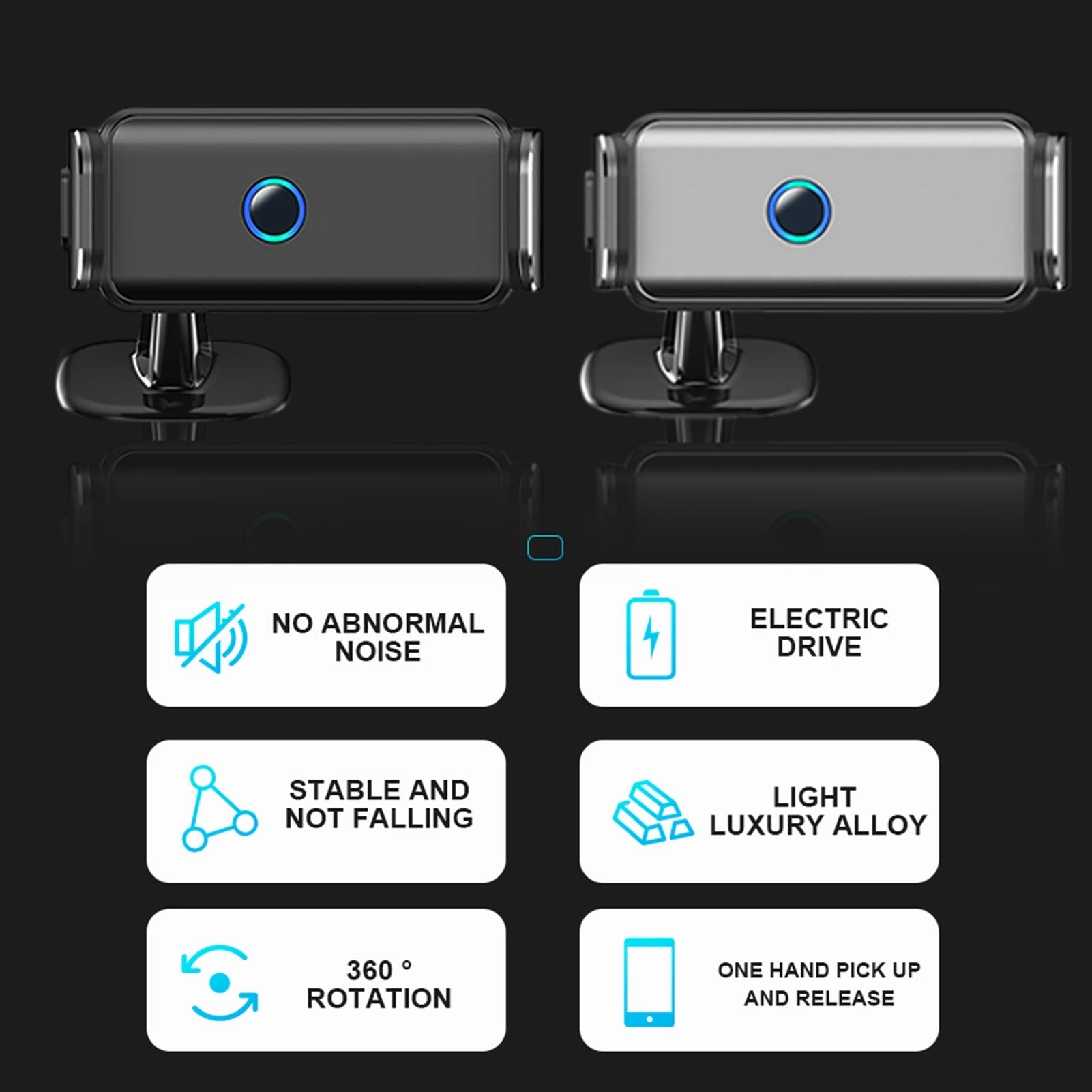 Holder360° PhoneClamp: Pince Automatique Tableau De Bord Et Bouche D’Aération Support De Téléphone