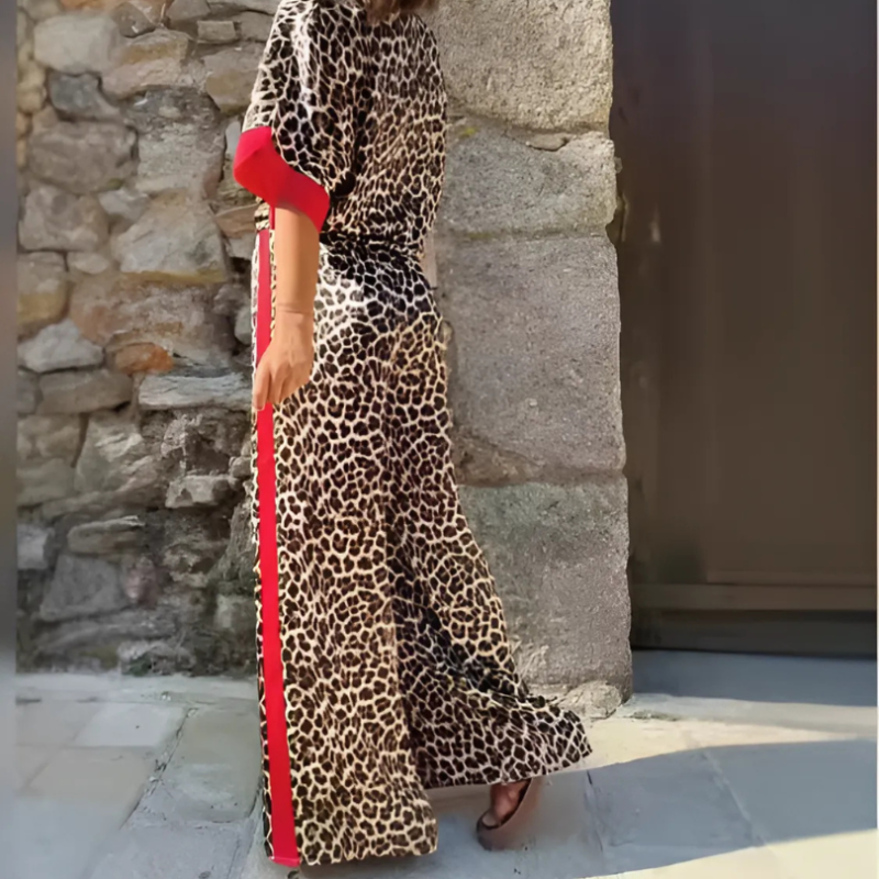 Icone™ LeopardOutfit: Confort Toute La Journée Avec Ensemble 2 Pièces Tenue Léopard