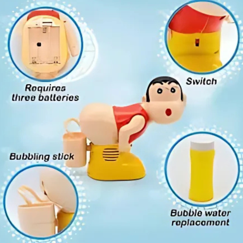 Kletshuts™ BubbleFun: Amusant Électrique Bulle Souffleur Garçon Machine Jouet