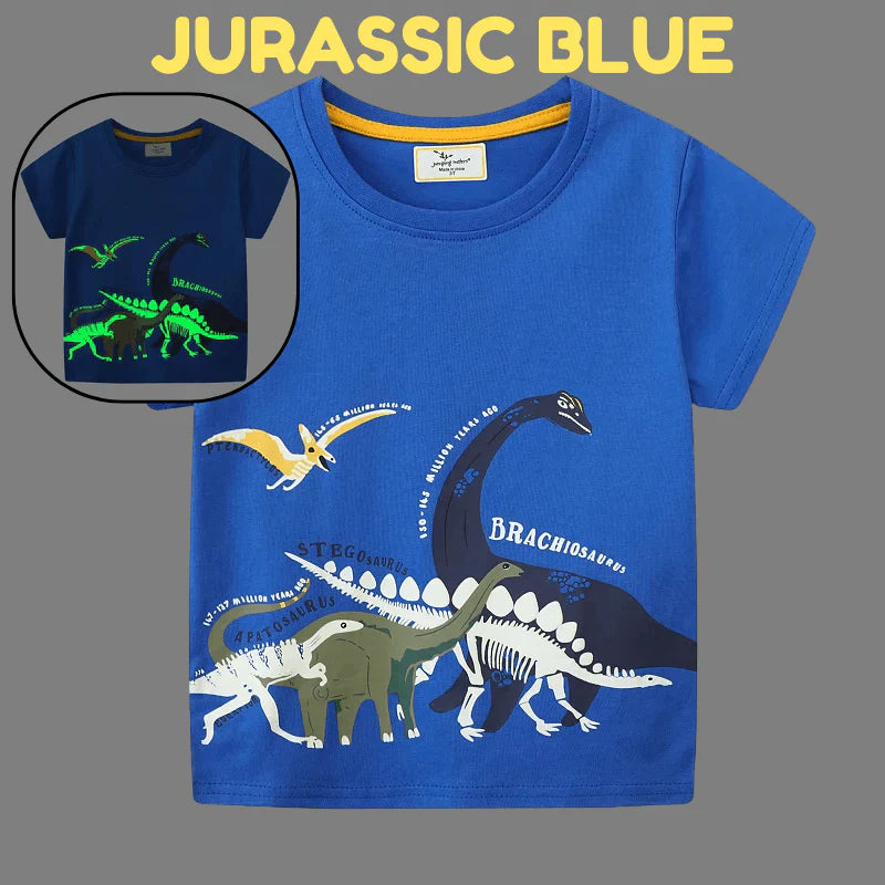 Icone™ DinoShirt: T-shirt Dinosaure Phosphorescent Pour Enfant