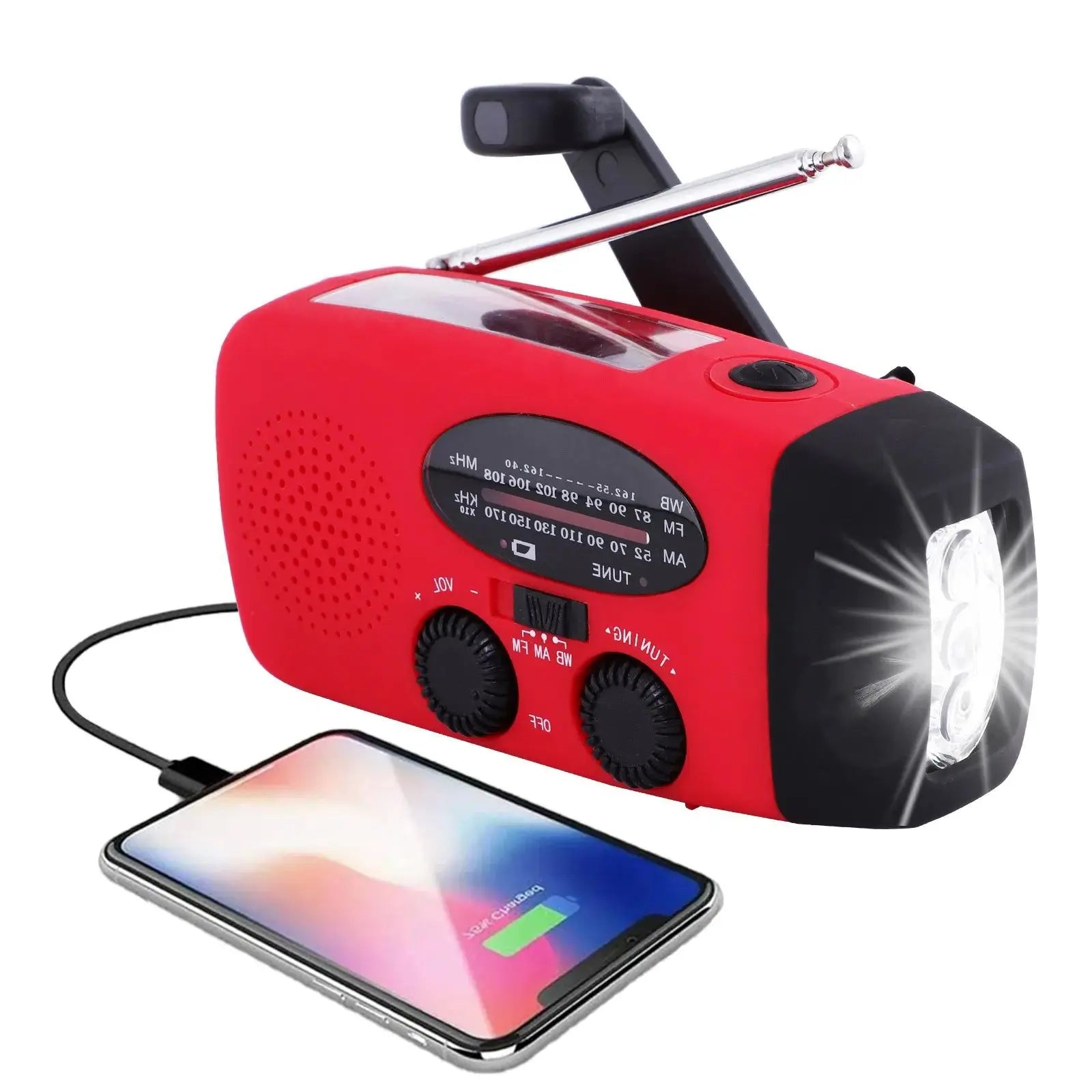 MultiRadio - Multifonction Solaire Portable Radio D'Urgence