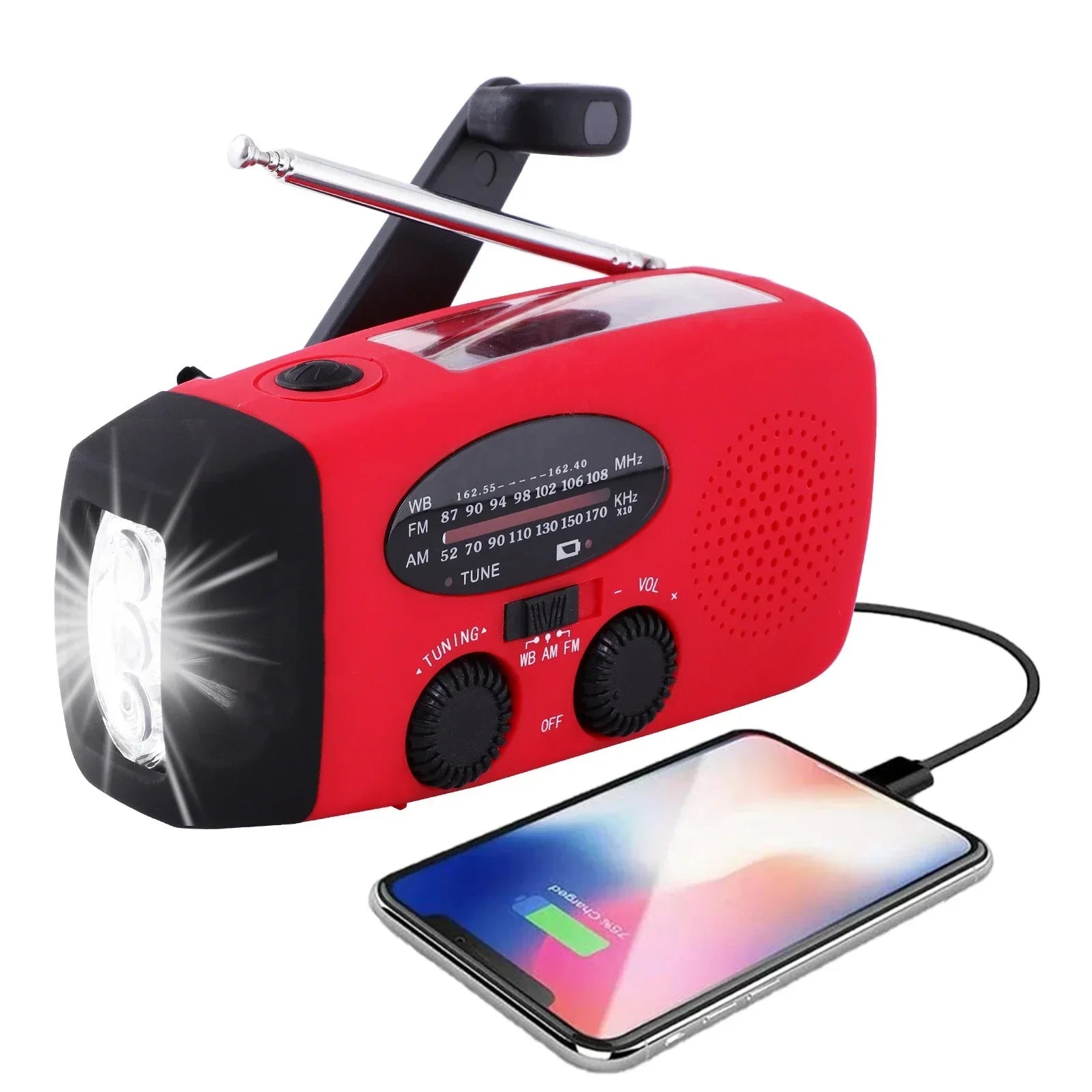 MultiRadio - Multifonction Solaire Portable Radio D'Urgence