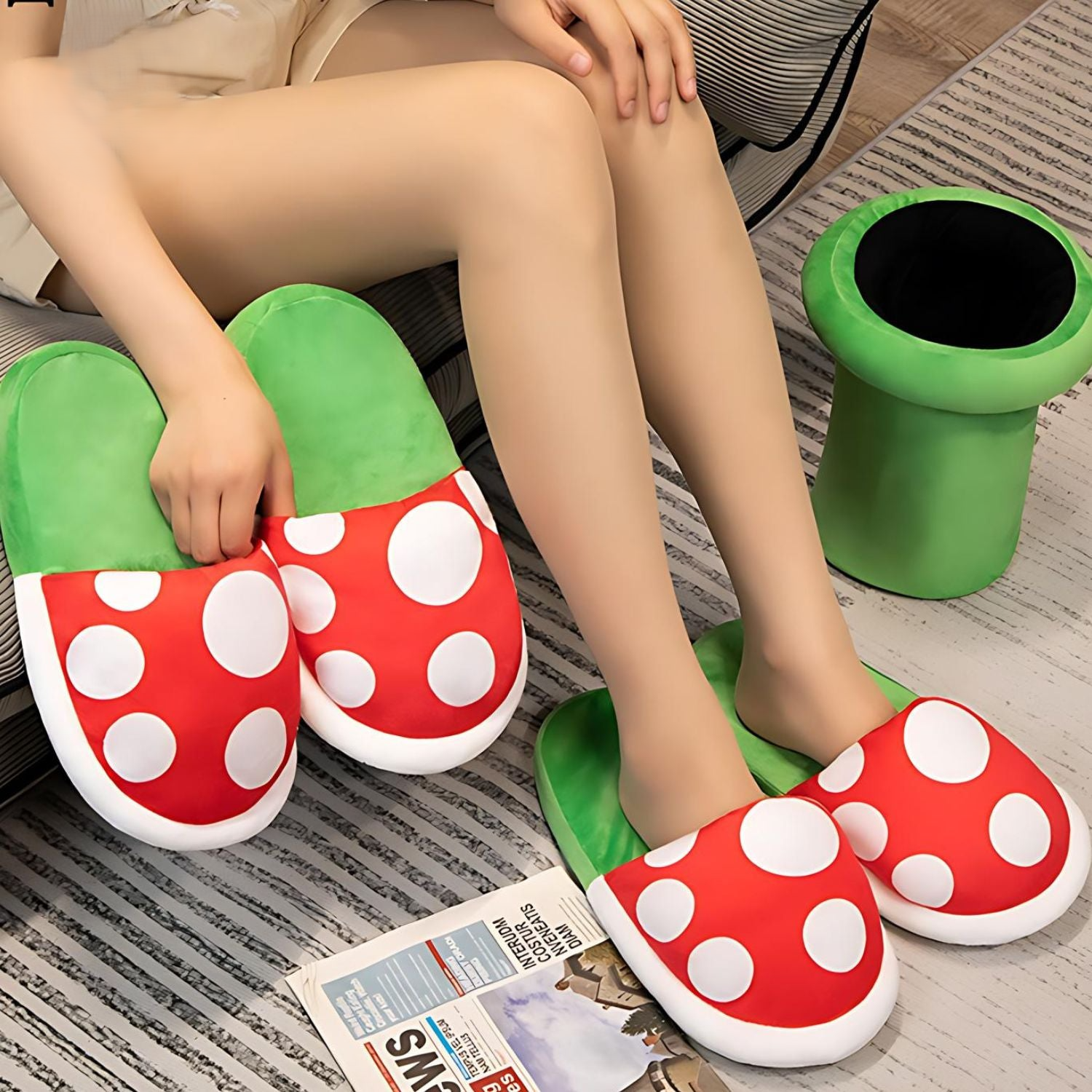 Happy™ MushroomSlippers: Confortable Et Confortable Champignon Pantoufles