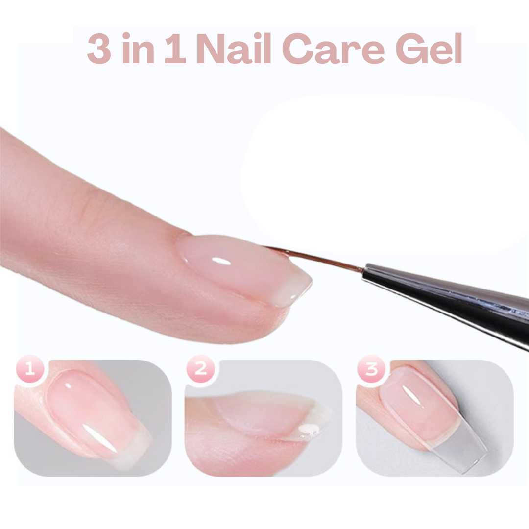 NailClear 1 + 1 3 En 1 Transparent Professionnelle Clou Construction Gel