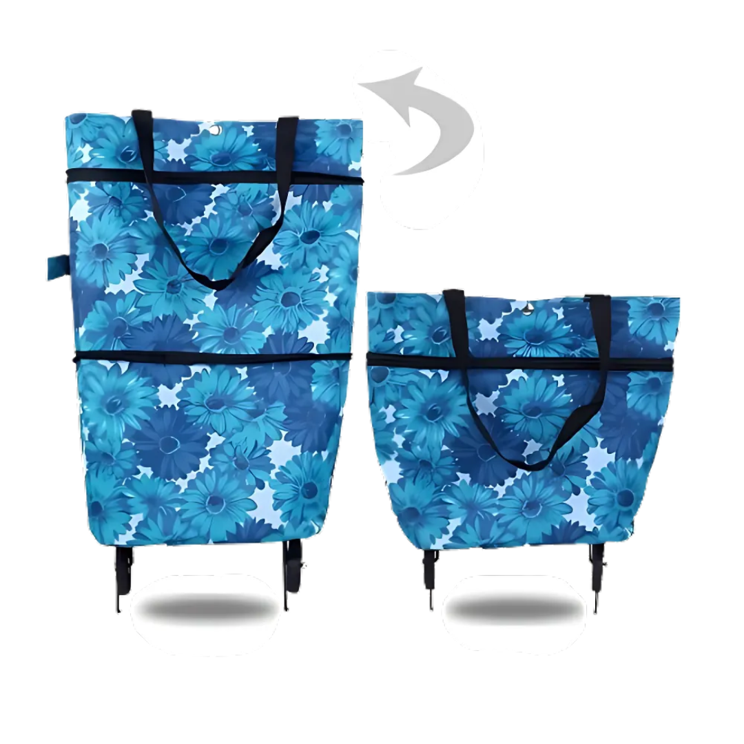 Icone™ GroceryBag 1+1 GRATUIT: Sac À Provisions Grande Capacité Avec Roulettes Pliables