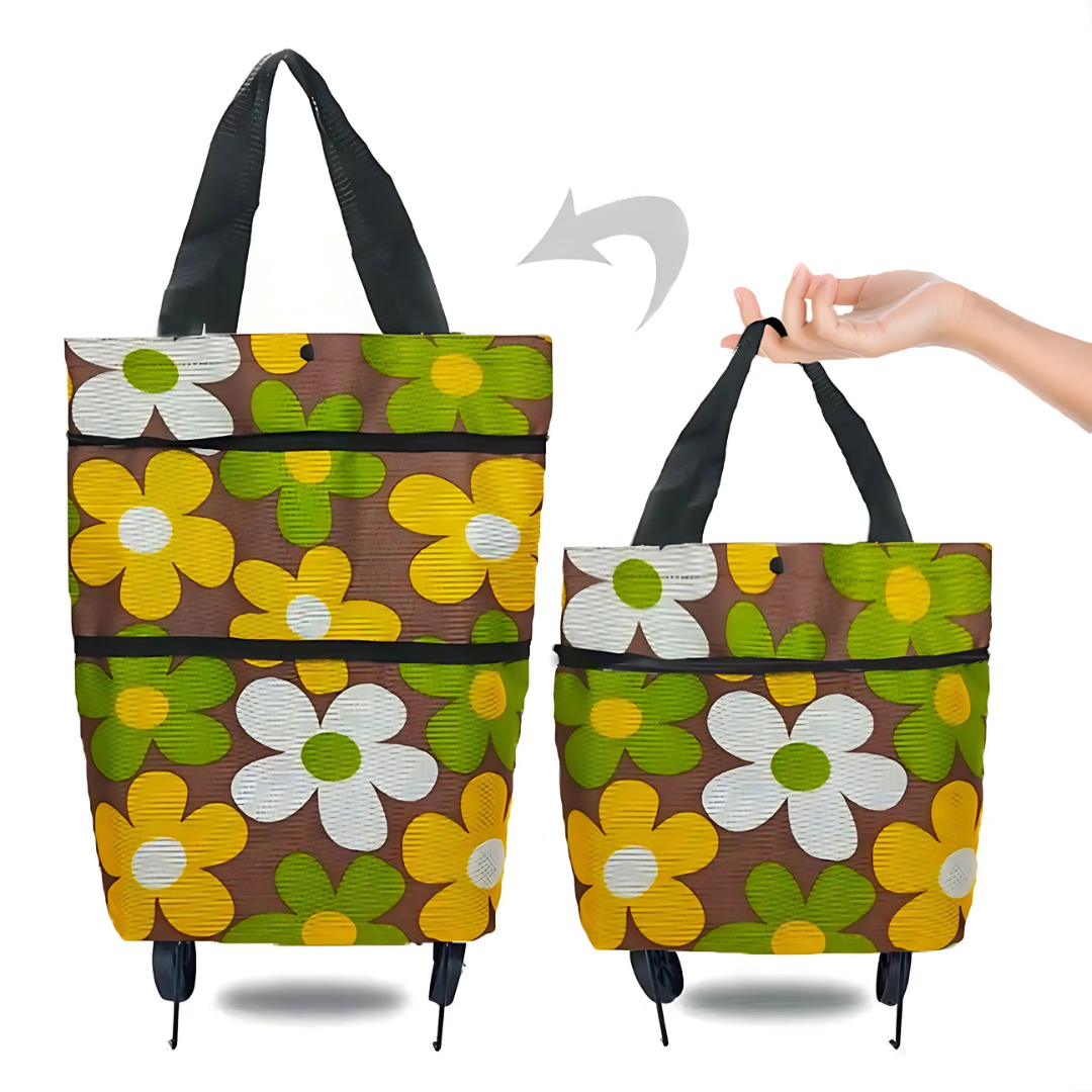 Icone™ GroceryBag 1+1 GRATUIT: Sac À Provisions Grande Capacité Avec Roulettes Pliables