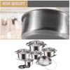 Globetrek° CookingSet: Ensemble De 12 Pièces De Batterie De Cuisine En Acier Inoxydable