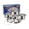 Globetrek° CookingSet: Ensemble De 12 Pièces De Batterie De Cuisine En Acier Inoxydable