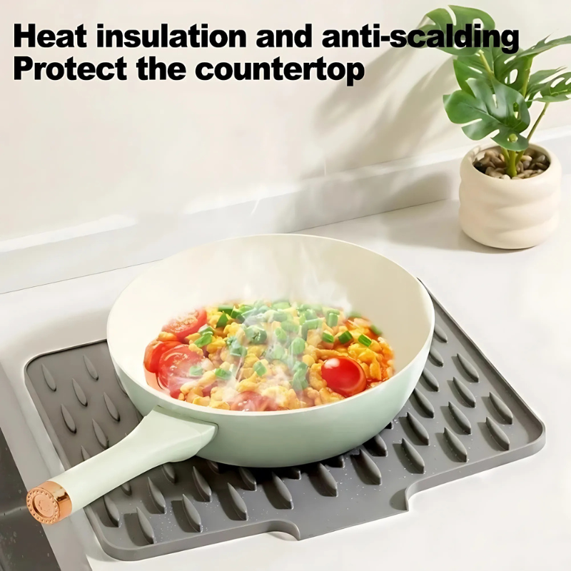 Globetrek° SiliconeMat 1+1 GRATUIT : Multifonctionnel Silicone Sécher Et Résistant À La Chaleur Tapis