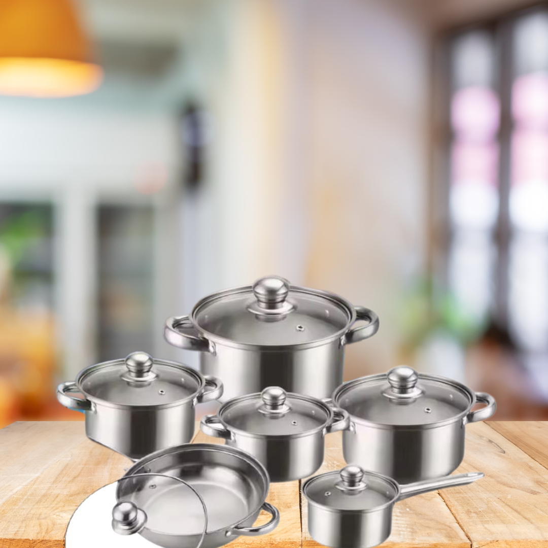 Globetrek° CookingSet: Ensemble De 12 Pièces De Batterie De Cuisine En Acier Inoxydable