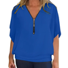 Icone™ LooseBlouse: Confortable Col En V Zippé Blouse Ample Pour Femmes