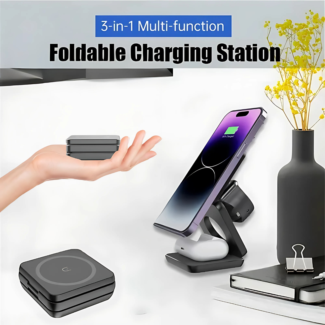 Holder360° MultiCharger: Multifonction Pliable Magnétique Chargement Support
