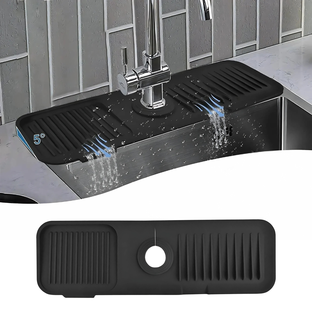 Globetrek° SplashGuard: Évier De Cuisine Bouclier Contre L'eau En Silicone