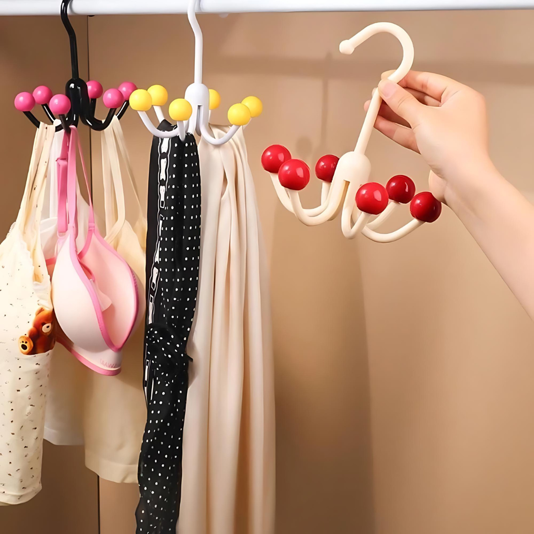 GlideHold® HangerHooks: Pivotant À 360° 6 Claw Crochets Organisateur De Placard Cintre