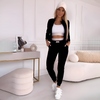 Icone™ OutfitSet: Veste, Débardeur Et Pantalon Ensemble Décontracté Pour Femmes