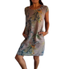 Icone™ CasualDress: Imprimé Nature Cou Rond Robe Décontractée