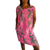 Icone™ CasualDress: Imprimé Nature Cou Rond Robe Décontractée