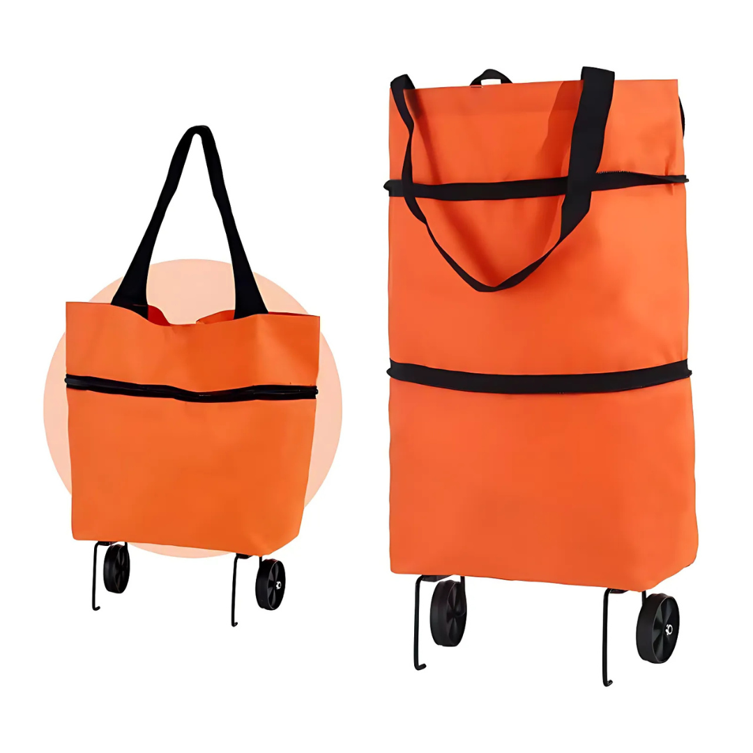 Icone™ GroceryBag 1+1 GRATUIT: Sac À Provisions Grande Capacité Avec Roulettes Pliables