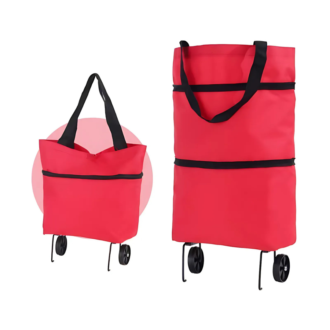 Icone™ GroceryBag 1+1 GRATUIT: Sac À Provisions Grande Capacité Avec Roulettes Pliables