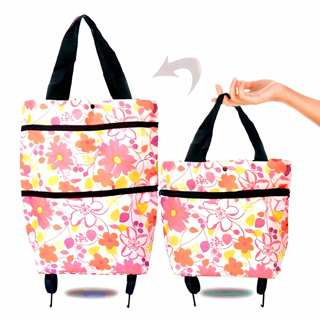 Icone™ GroceryBag 1+1 GRATUIT: Sac À Provisions Grande Capacité Avec Roulettes Pliables
